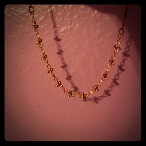 Cute rose glod necklace